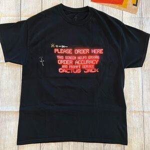 2020 Cactus Jack by Travis Scott x McDonald’s Order Here T-Shirt.
